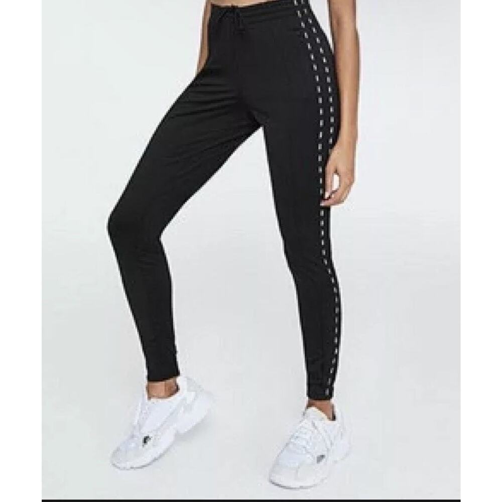 VS Victoria Secret PINK Skinny Track Black Pants XXL NWT
